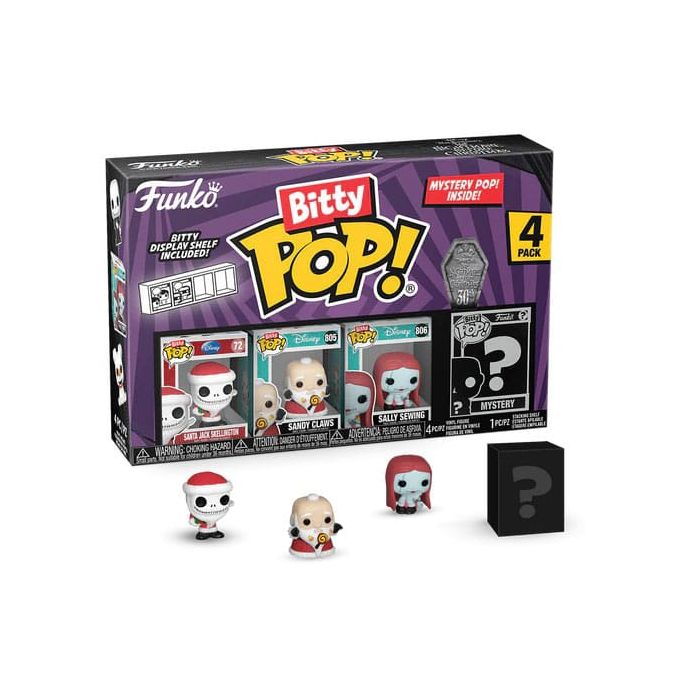 Santa Jack, Sandy Claws, Sally Sewing and mystery chase - Funko Bitty Pop! - Nightmare Before Christmas