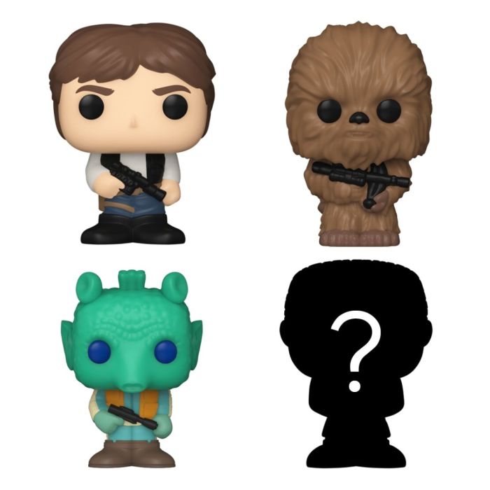 Han Solo, Chewbacca, Greedo and mystery chase - Funko Bitty Pop! - Star Wars