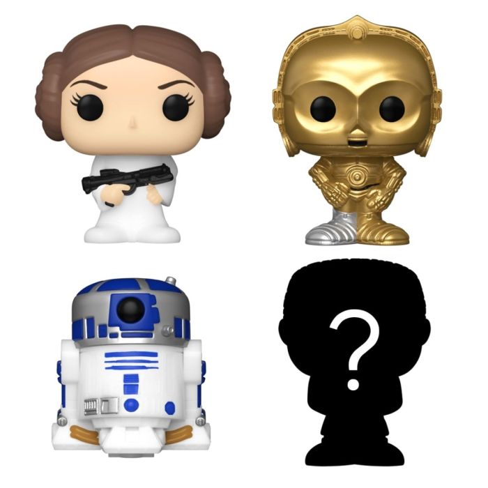 Princess Leia, C-3PO, R2-D2 and mystery chase - Funko Bitty Pop! - Star Wars