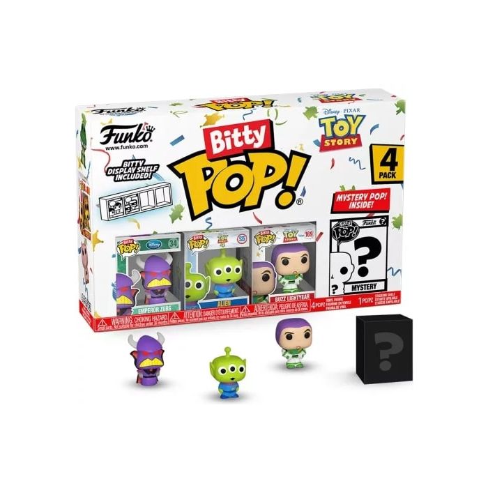 Emperor Zurg, Alien, Buzz Lightyear and mystery chase - Funko Bitty Pop! - Toy Story