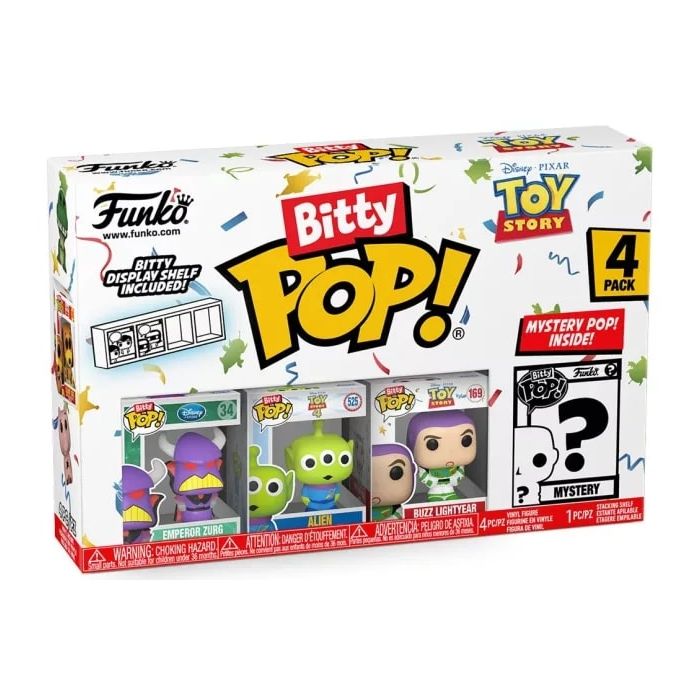 Emperor Zurg, Alien, Buzz Lightyear and mystery chase - Funko Bitty Pop! - Toy Story