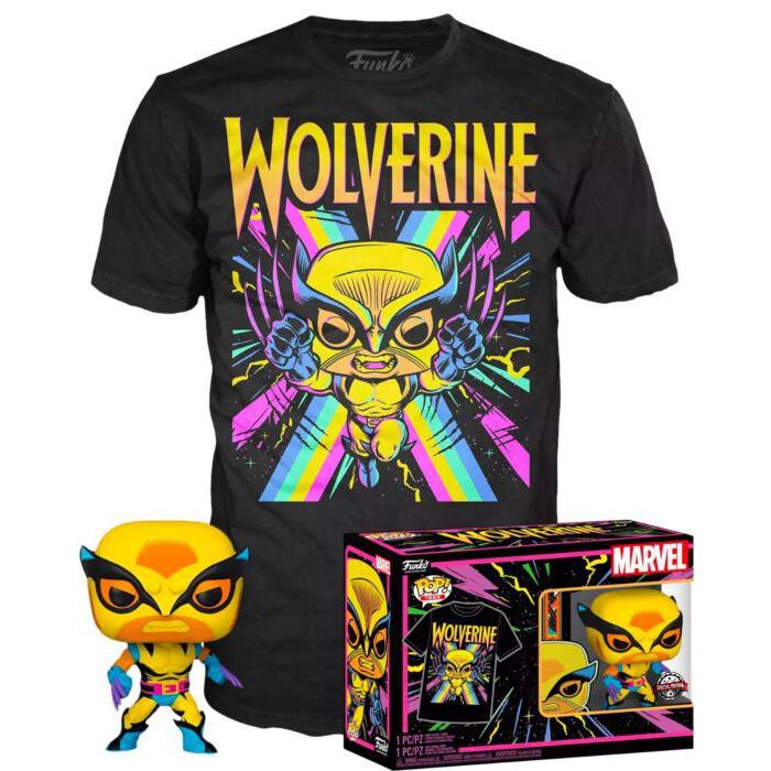 Wolverine (Black Light) - Funko Pop! & Tee - X-Men