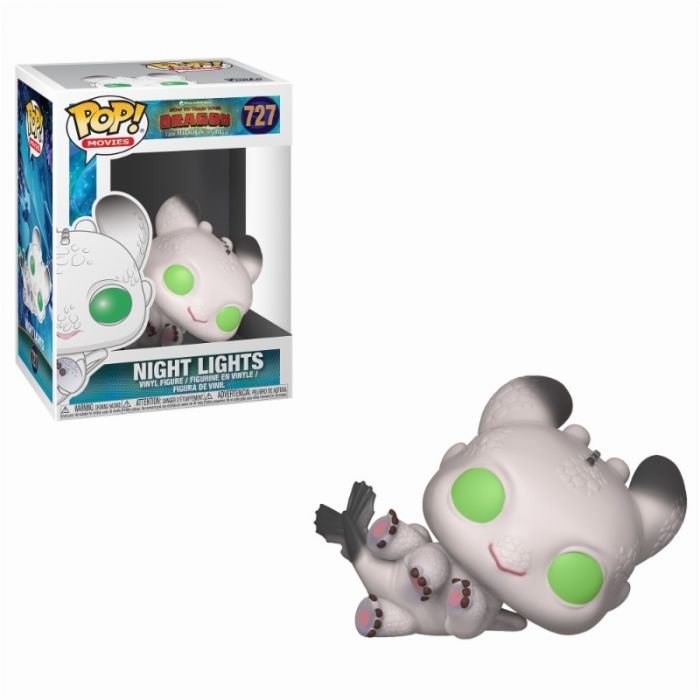 Funko Pop! How To Train Your Dragon 3 - Night Lights - Stephanie (White with Green Eyes) [BOX DAMAGE]