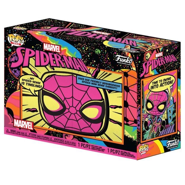 Spider-Man (Black Light) - Funko Pop! & Tee - Marvel