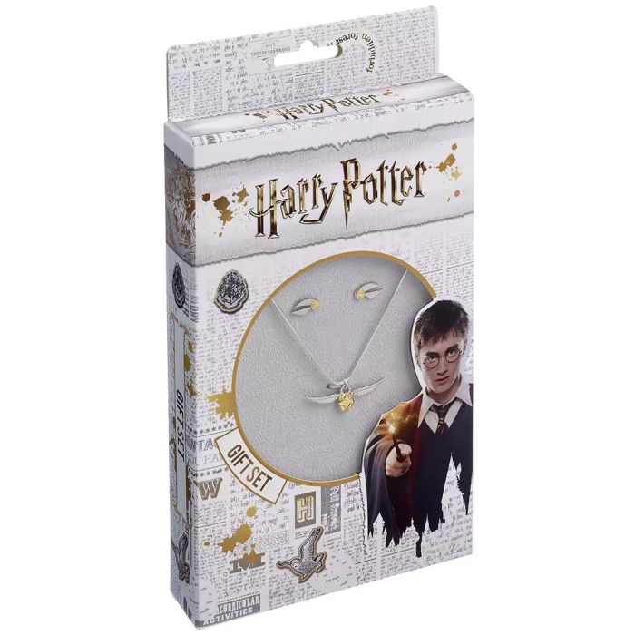 Golden Snitch ketting en oorbellen set - Harry Potter