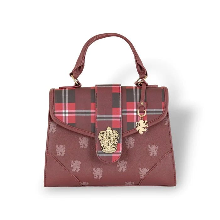 Gryffindor Luxury Plaid Top Handbag with Charms - Harry Potter