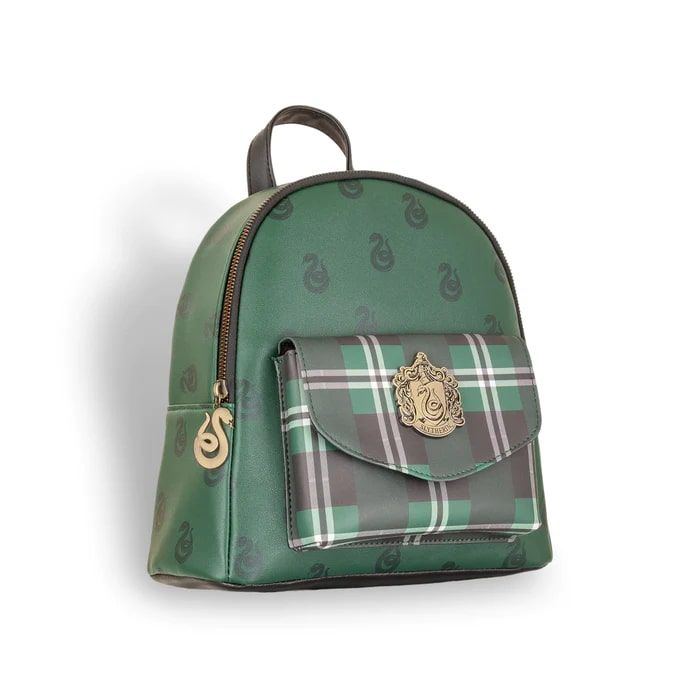 Slytherin Mini Plaid Backpack - Harry Potter