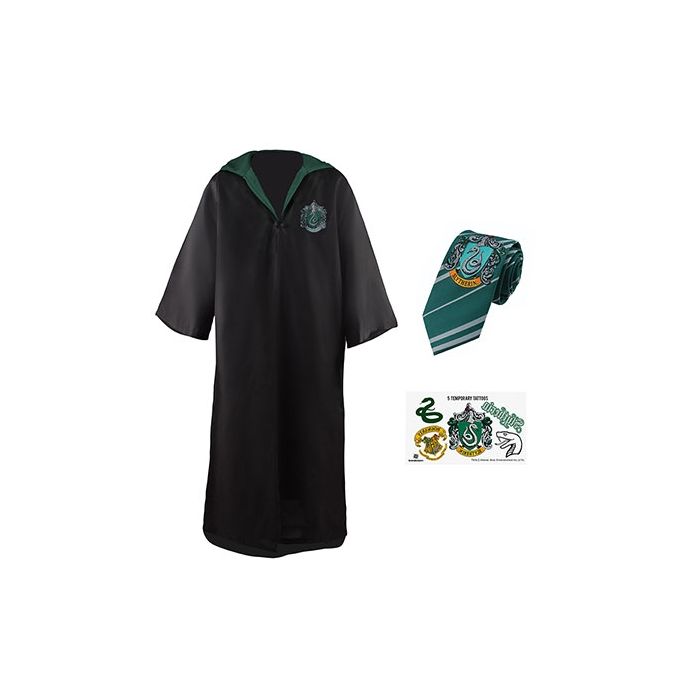 Harry Potter: Slytherin Robe, Necktie & Tattoo Set