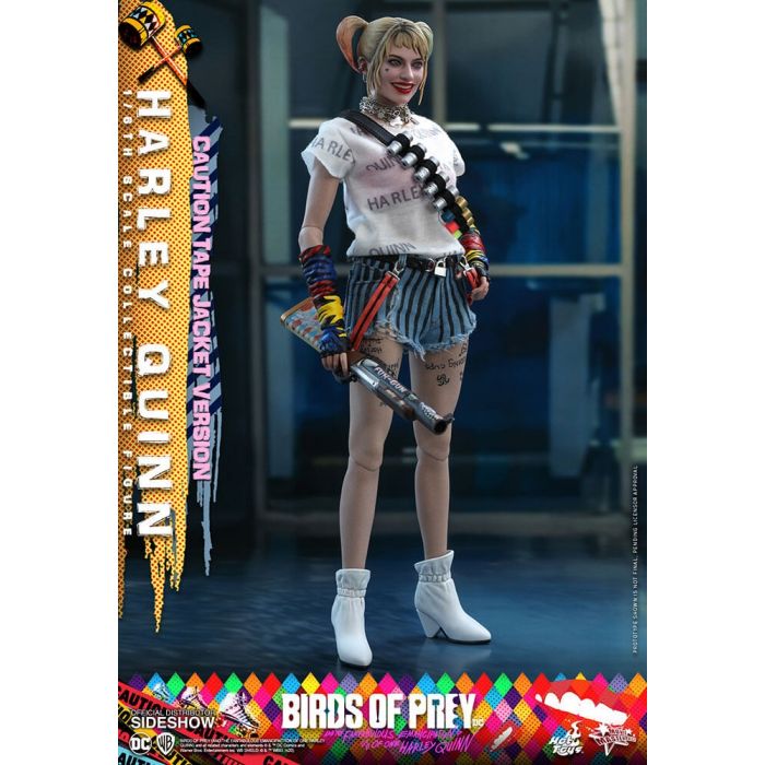 Harley Quinn Caution Tape Jacket 1:6 scale Figure - Birds of Prey - Hot Toys
