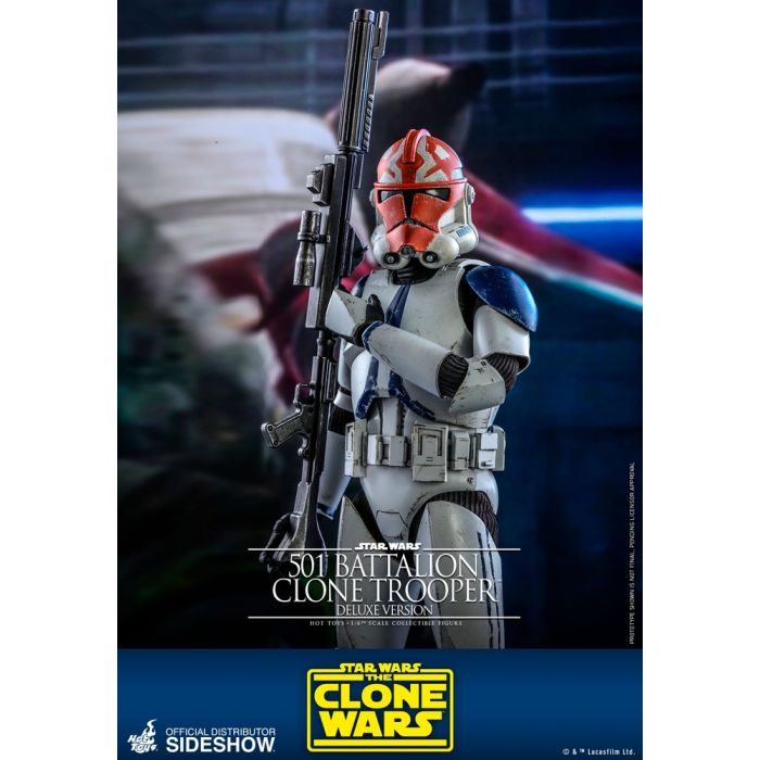 501st Battalion Clone Trooper Deluxe 1:6 scale Figure - Star Wars: The Clone Wars - Hot Toys