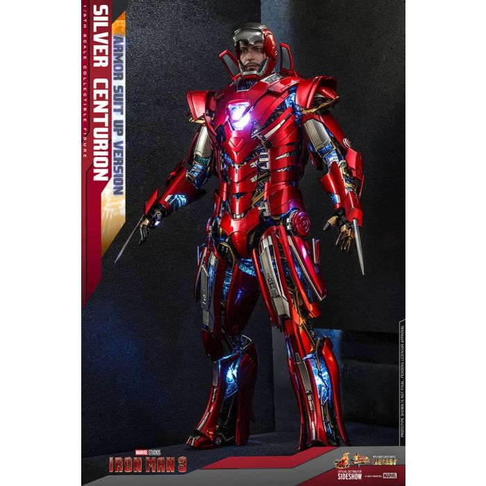 Silver Centurion Armor Suit Up Version 1:6 Scale Figure - Hot Toys - Iron Man 3