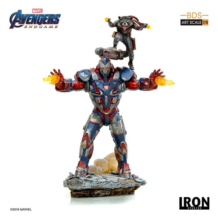 Avengers: Endgame - Iron Patriot & Rocket Raccoon 1/10 scale statue