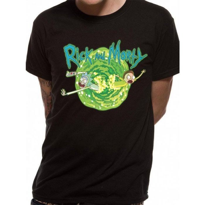 Rick and Morty: Portal T-Shirt Zwart