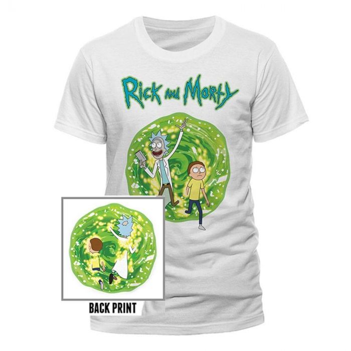 Rick and Morty: Portal T-Shirt Wit