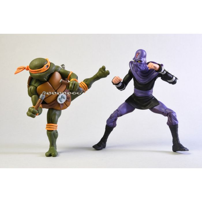 TMNT: Cartoon - Michelangelo vs Foot Solider Action Figure 2-Pack
