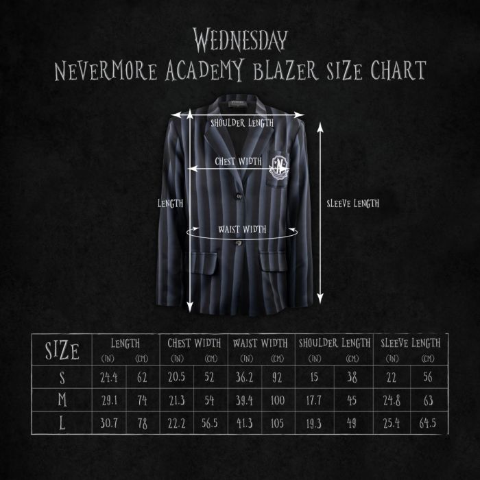 Wednesday - Nevermore Academy Blazer Black